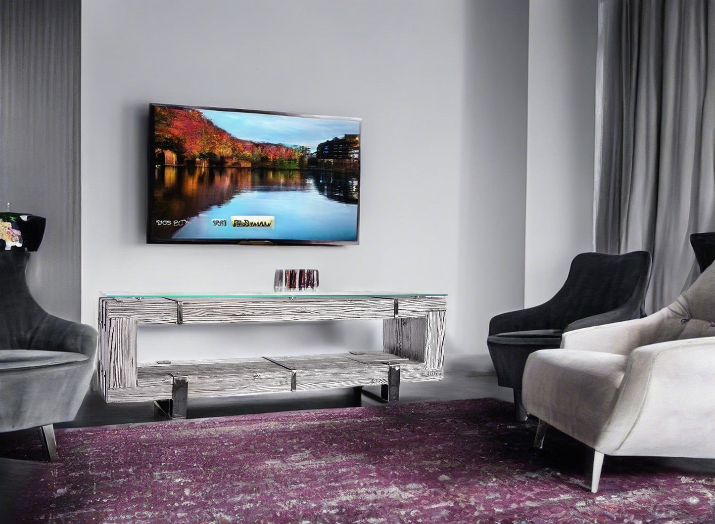 CHYRKA® Mobile TV (120-160-200 cm) BORYSLAW basso Tavolo TV